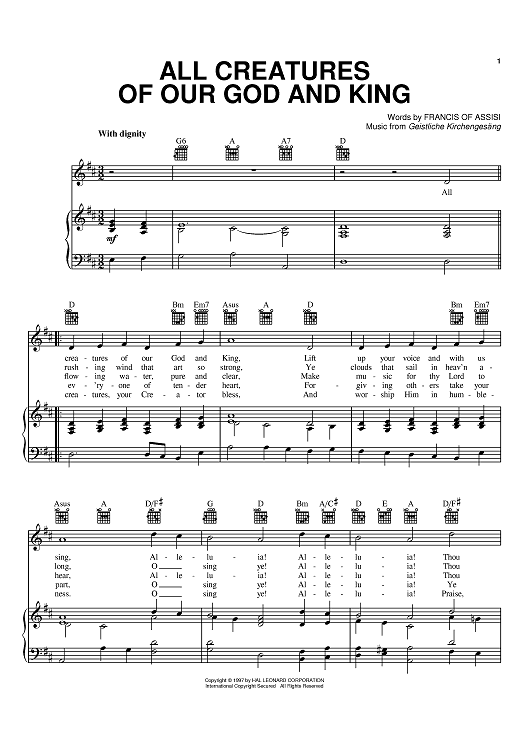 All Creatures Of Our God And King