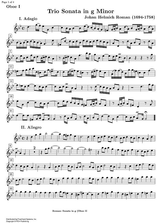 Trio Sonata g minor - Oboe 1