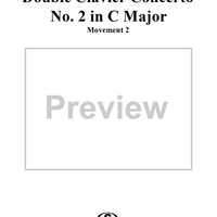 Double Clavier Concerto No. 2 in C major, movt. 2 - BWV1061