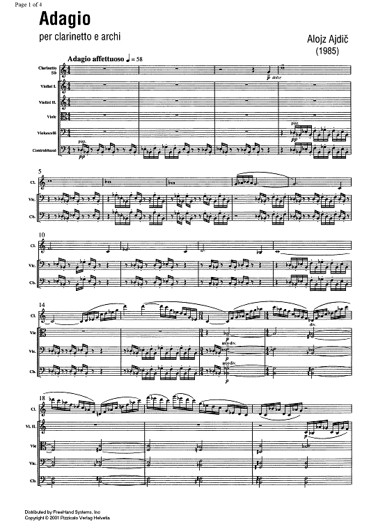 Adagio - Score