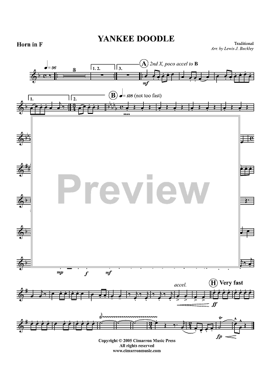 Yankee Doodle - Horn in F