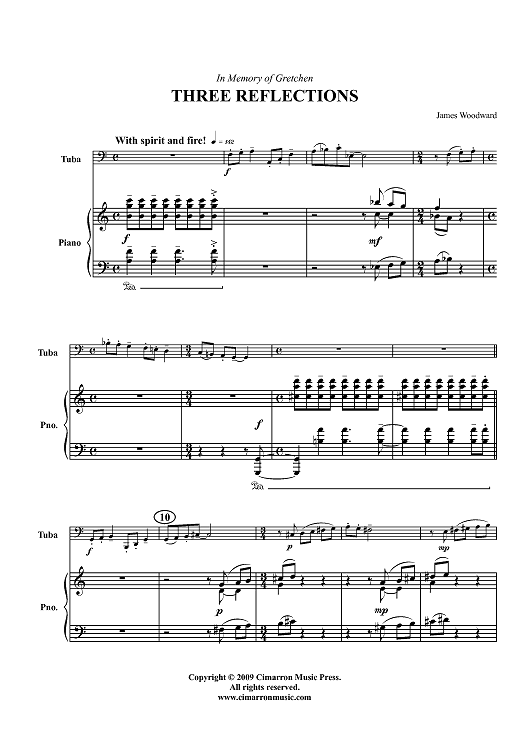 Three Reflections - Piano