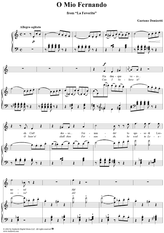 O Mio Fernando - from "La Favorita"