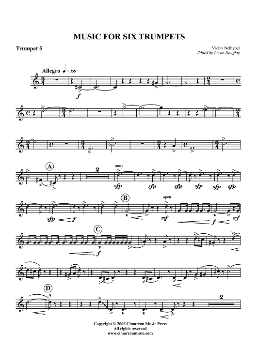 Music for Six Trumpets - Trumpet 5