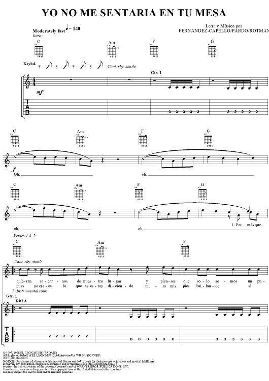 Yo No Me Sentaria En Tu Mesa