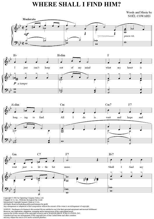 Where Shall I Find Him?