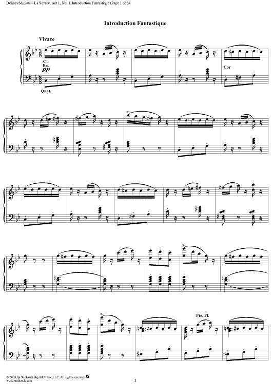 La Source, Act 1, No. 1: Introduction Fantastique