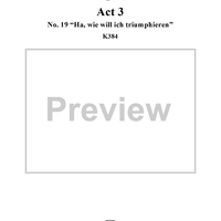"Die Entführung aus dem Serail", Act 3, No. 19 "Ha, wie will ich triumphieren" - Full Score