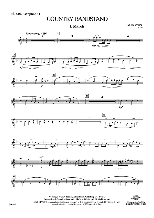 Country Bandstand - Eb Alto Sax 1