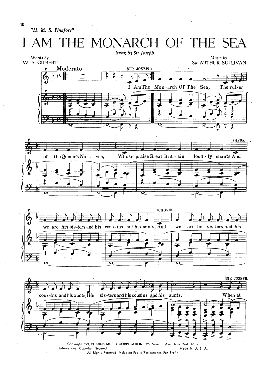 I Am The Monarch Of The Sea