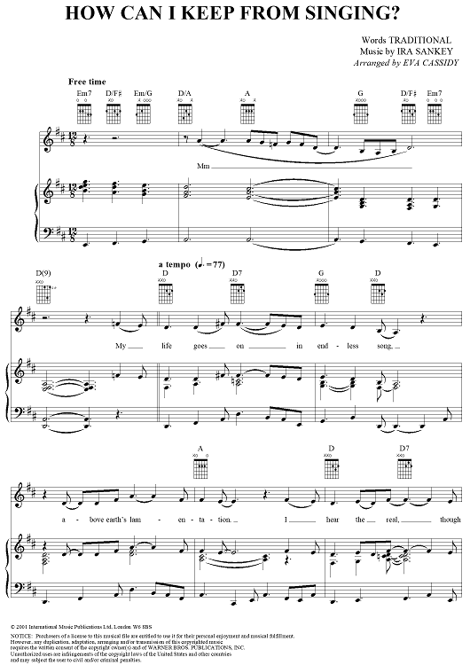 How Can I Keep from Singing?