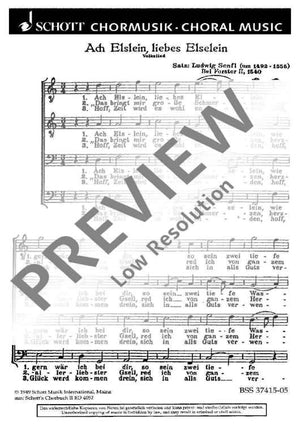 Ach Elslein - Choral Score