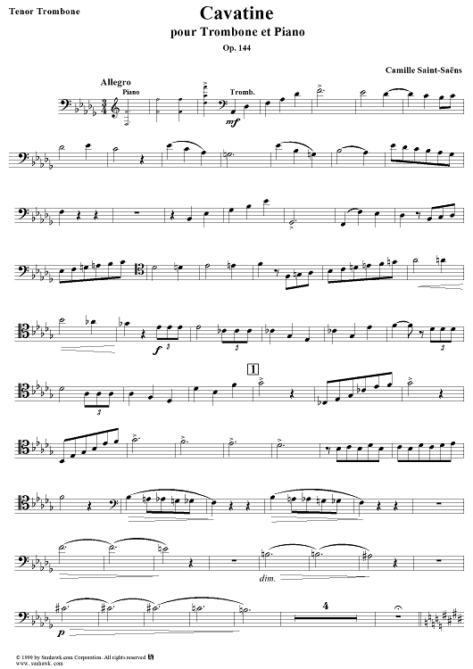 Cavatine - Trombone