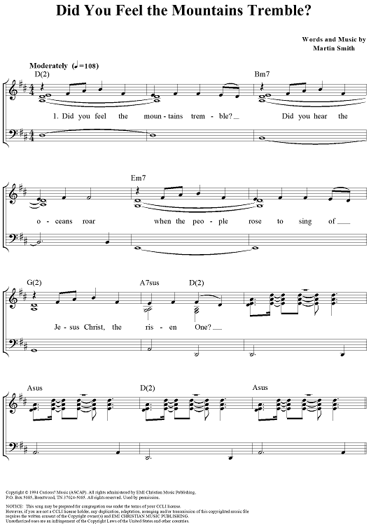 Did You Feel The Mountains Tremble?