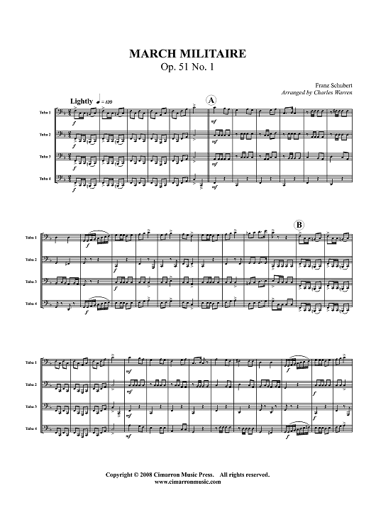 March Militaire Op. 51 No. 1 - Score