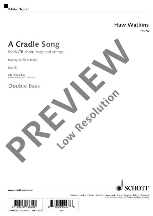 A Cradle Song - Double Bass