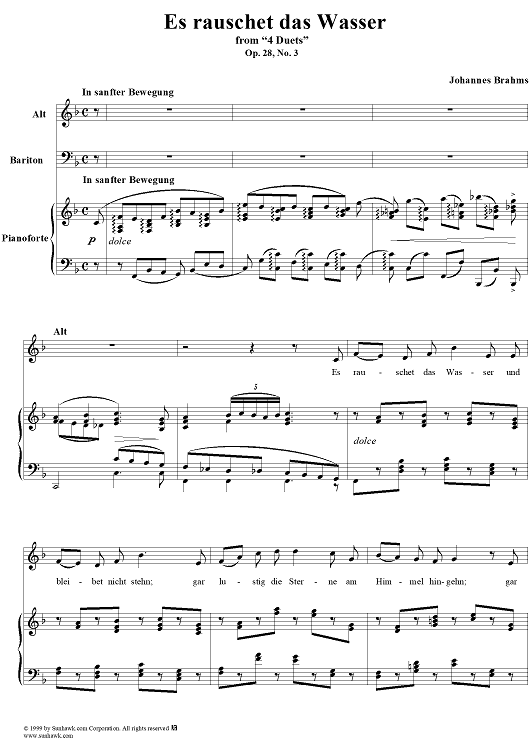 Es Rauschet Das Wasser