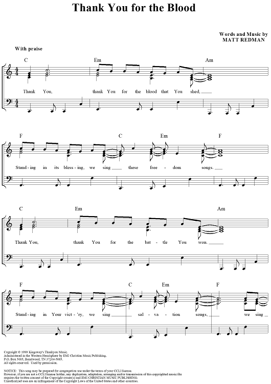 Thank You For The Blood