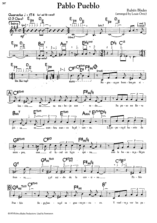Pablo Pueblo - Bb Instruments