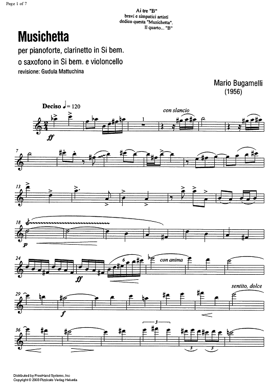 Musichetta - Saxophone in B-flat (soprano/tenor)