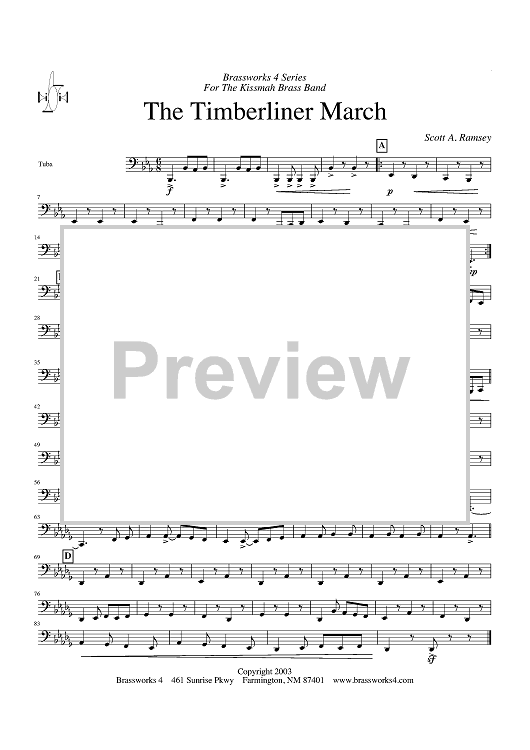 The Timberliner March - Tuba