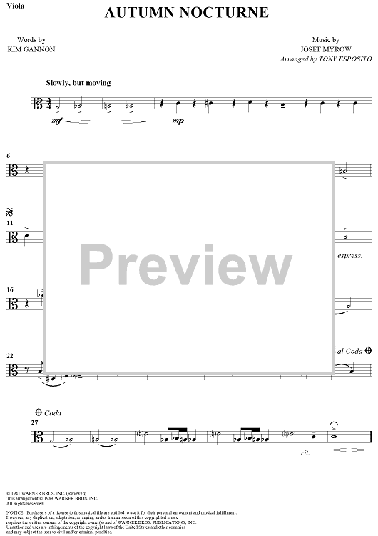 Autumn Nocturne - Viola