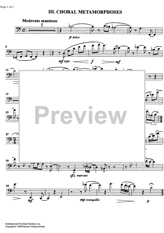 Choral Metamorphoses - Bassoon