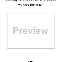 String Quartet in D Minor, "Voces Intimae," Op. 56 - Cello