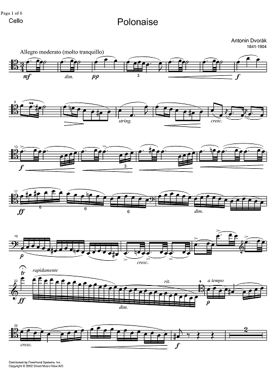 Polonaise - Cello