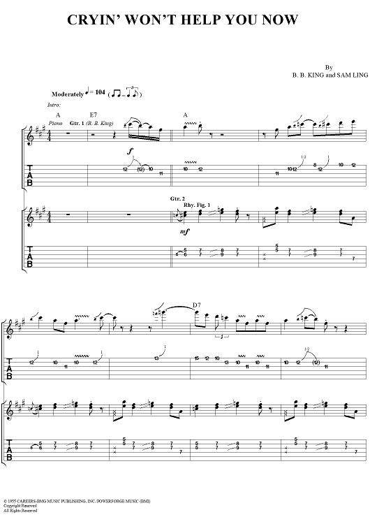 Cryin' Won't Help You Now