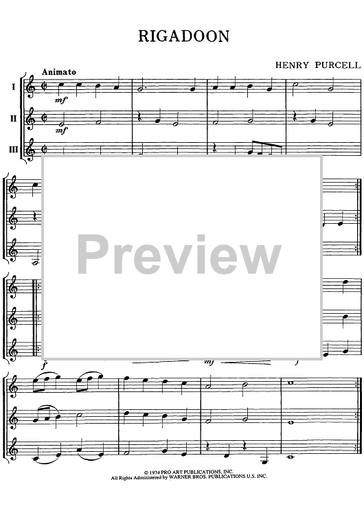 Rigadoon - Bb Clarinet / Bass Clarinet