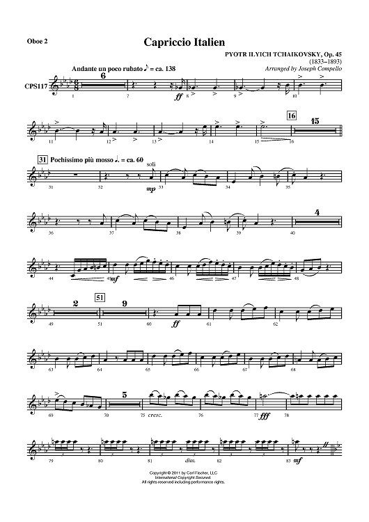 Capriccio Italien - Oboe 2