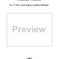 Stabat Mater, D383, No. 5: "Wer wird Zähren sanften Mitleids"