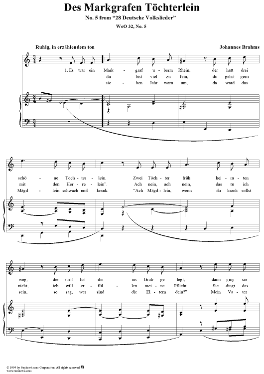 Des Markgrafen Töchterlein