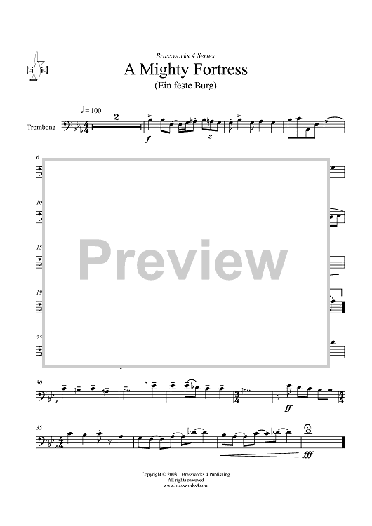 A Mighty Fortress - Trombone