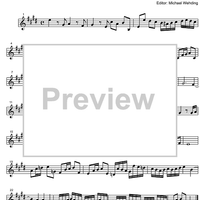 Three Part Sinfonia No. 3 BWV 789 D Major - B-flat Tenor Saxophone