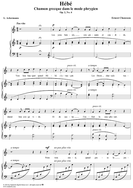 Hébé, Op. 2, No. 6