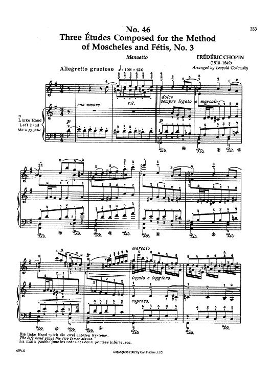 No. 46 - Three Études Composed for the Method of Moscheles and Fétis, No. 2 (Third Version)