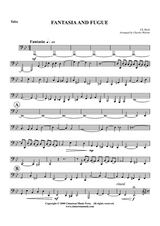 Fantasia and Fugue - Tuba