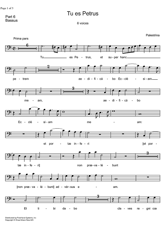 Tu es Petrus - Bassus