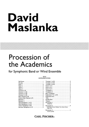 Procession of the Academics - Score