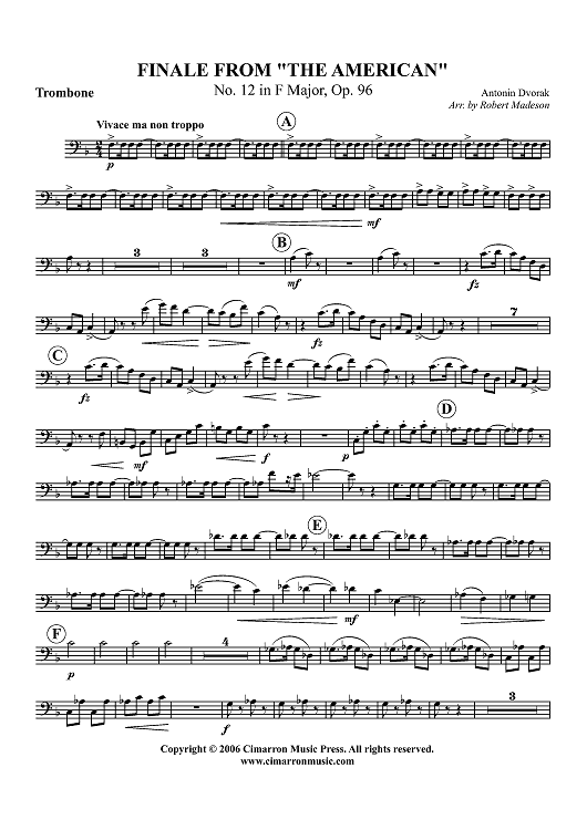Finale from "The American" - Trombone