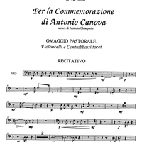 Per la Commermorazione di Antonia Canova [set of parts] - Cello