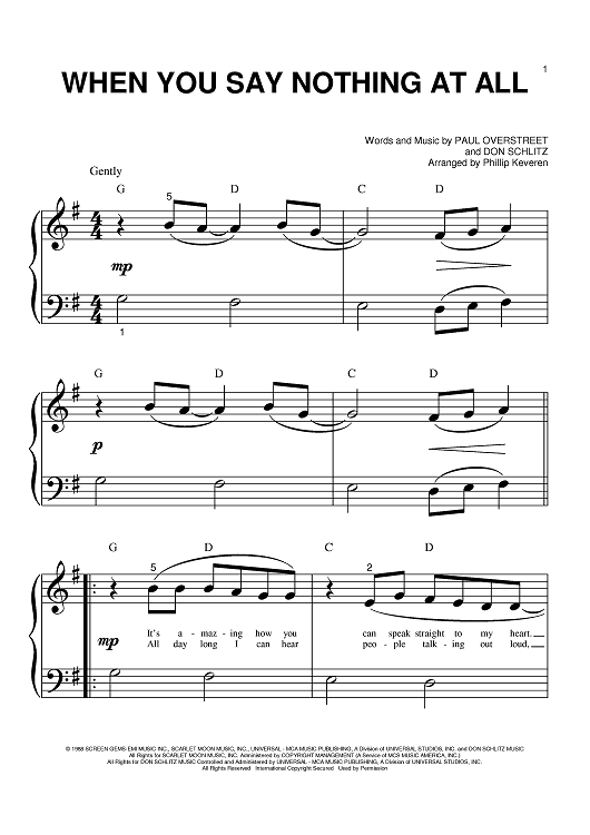 When You Say Nothing At All