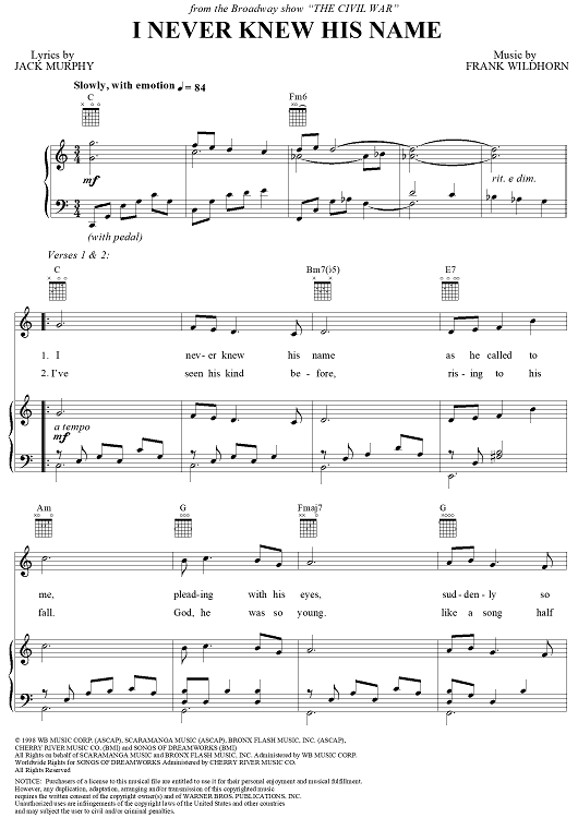 I Never Knew His Name