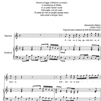 Amore si fugga s'abborra si scacci - Score