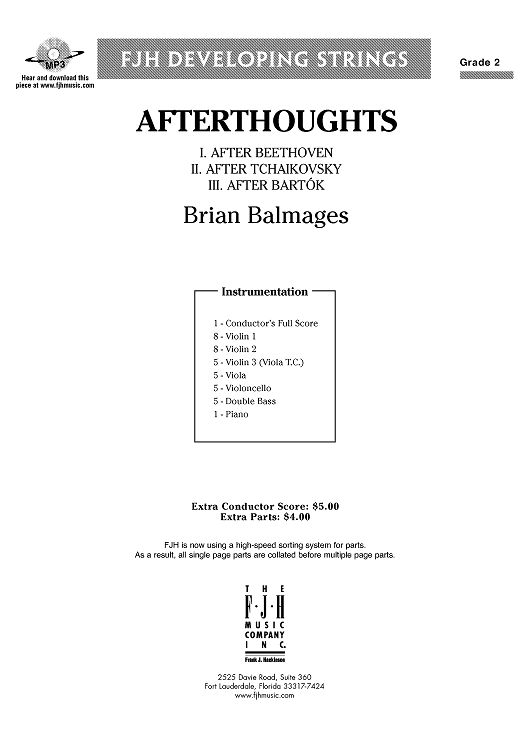 Afterthoughts - Score
