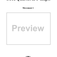 Oboe Quartet, K370, Movement 1 - Score