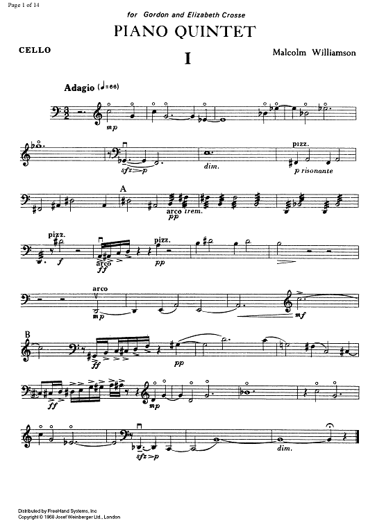 Piano Quintet - Cello