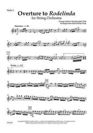 Overture to Rodelinda - Violin 1